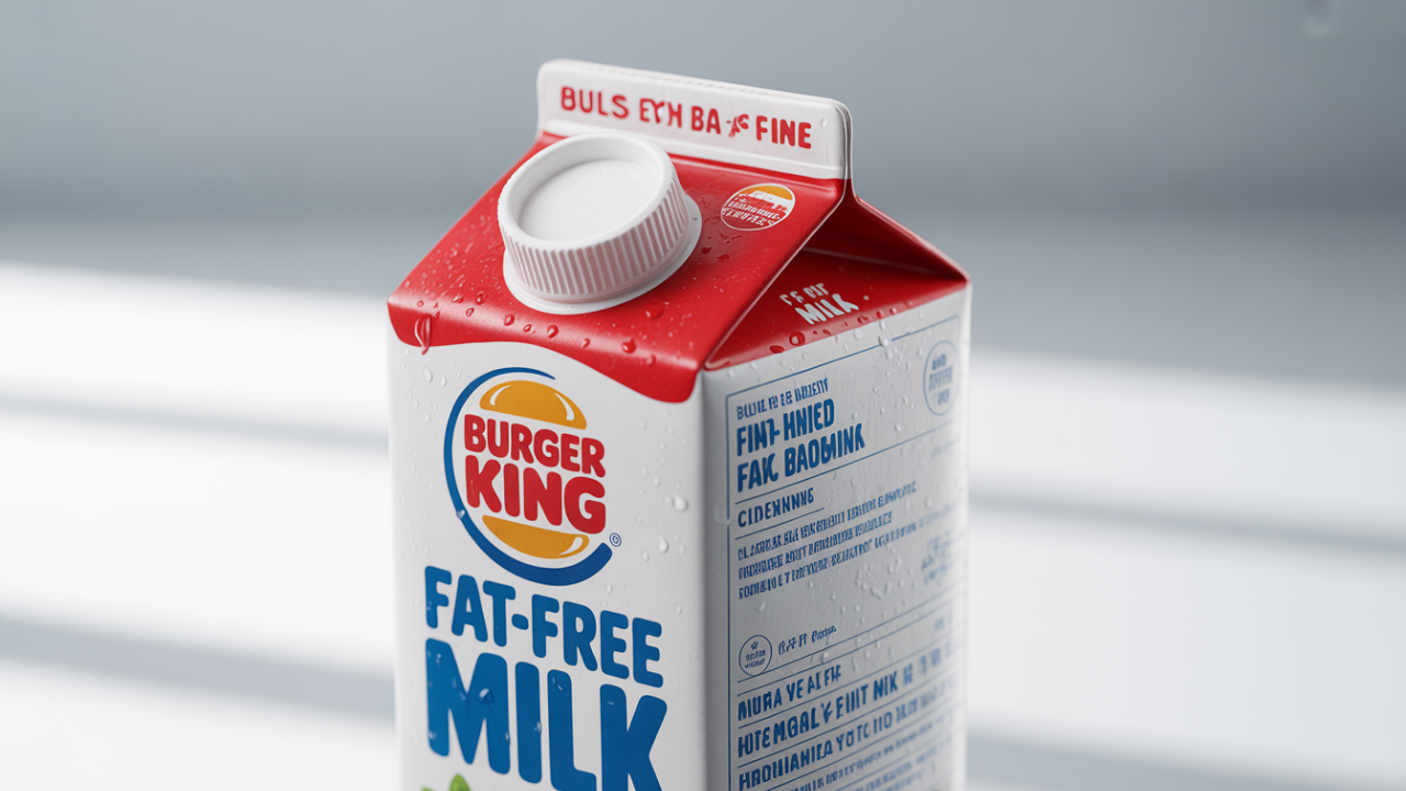 Burger King Fat-Free Milk